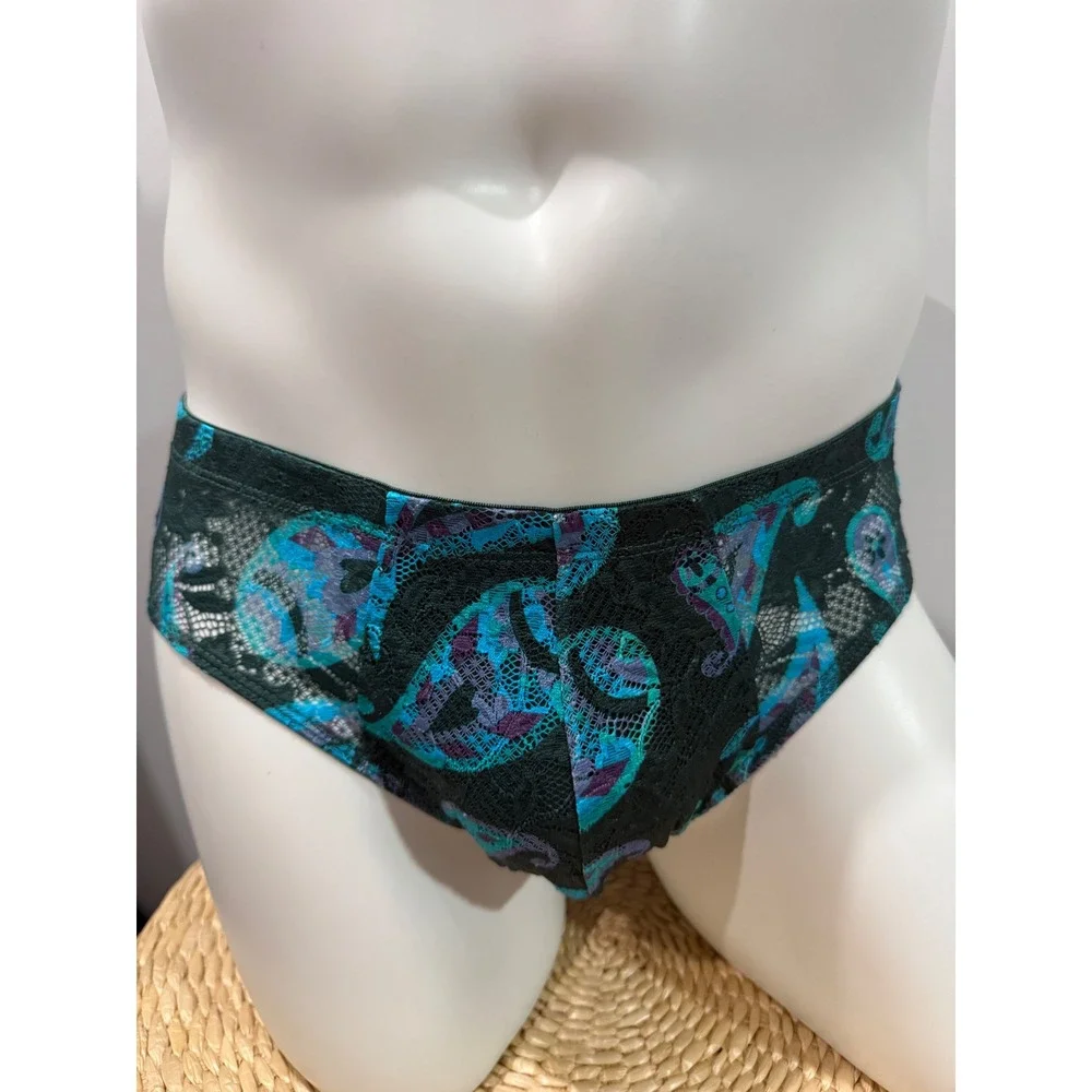 Cosabella Never Say Never Comfort Micro Brief Congo Paisley Lace Men's Size S